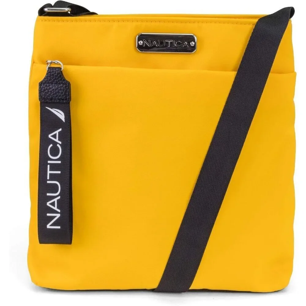 Women's Sunny (Yellow) Nylon Crossbody Bag Purse with Adjustable Shoulder Strap